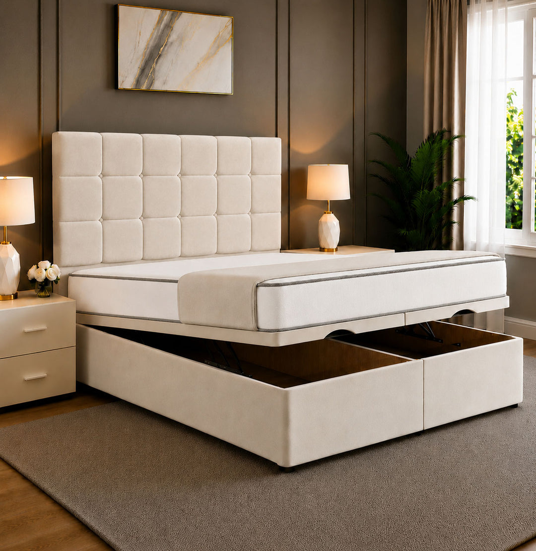 Emilia Tufted Divan Storage Ottoman Bed Frame