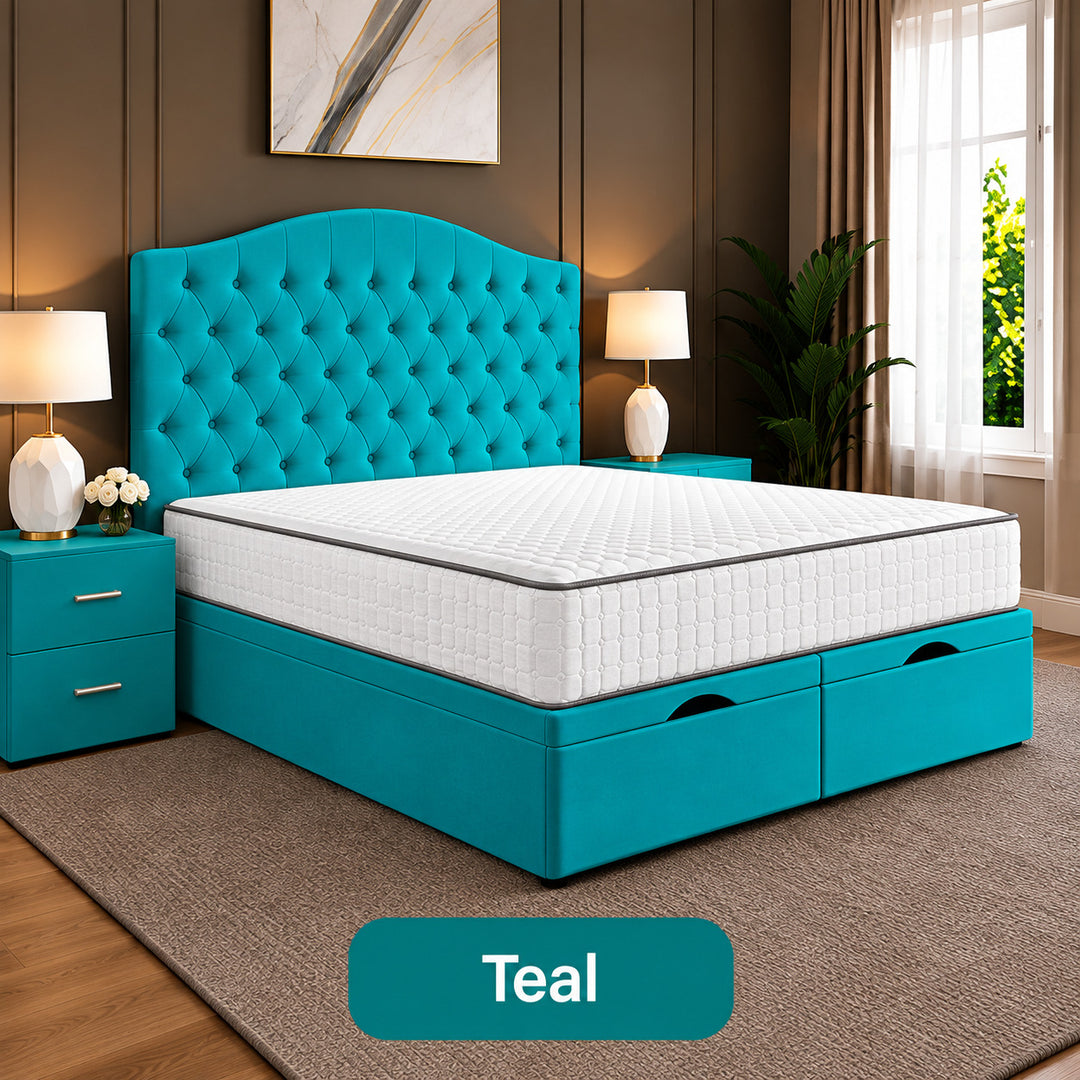 Daisy Chesterfield Tufted Divan Storage Ottoman Bed Frame