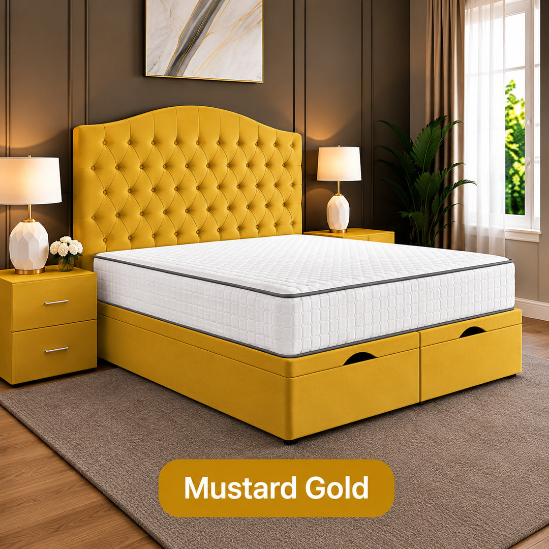 Daisy Chesterfield Tufted Divan Storage Ottoman Bed Frame