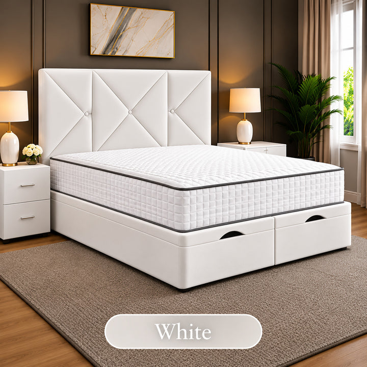 Noris Geometric Divan Ottoman Storage Bed Frame