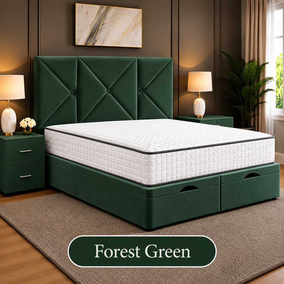 Noris Geometric Divan Ottoman Storage Bed Frame