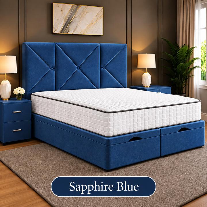 Noris Geometric Divan Ottoman Storage Bed Frame