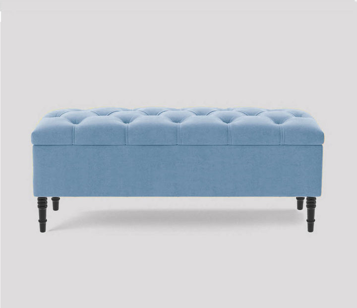 Swiss Chesterfield Upholstered Footstool