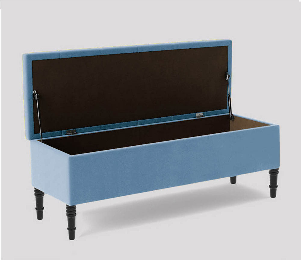 Swiss Chesterfield Upholstered Footstool