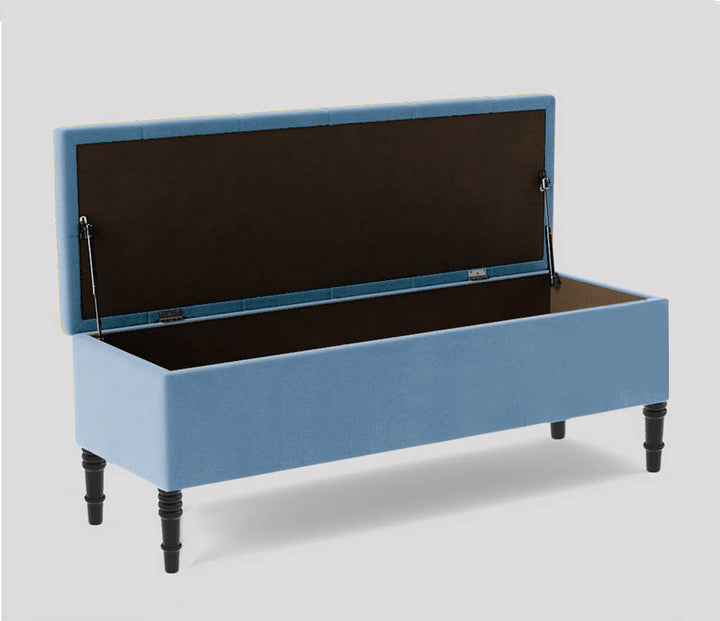 Swiss Chesterfield Upholstered Footstool