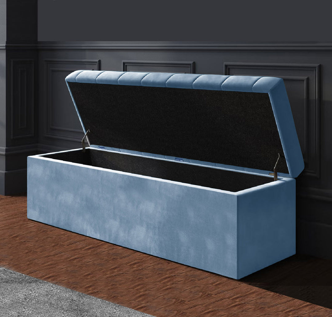 SD Plush Ottoman storage Box