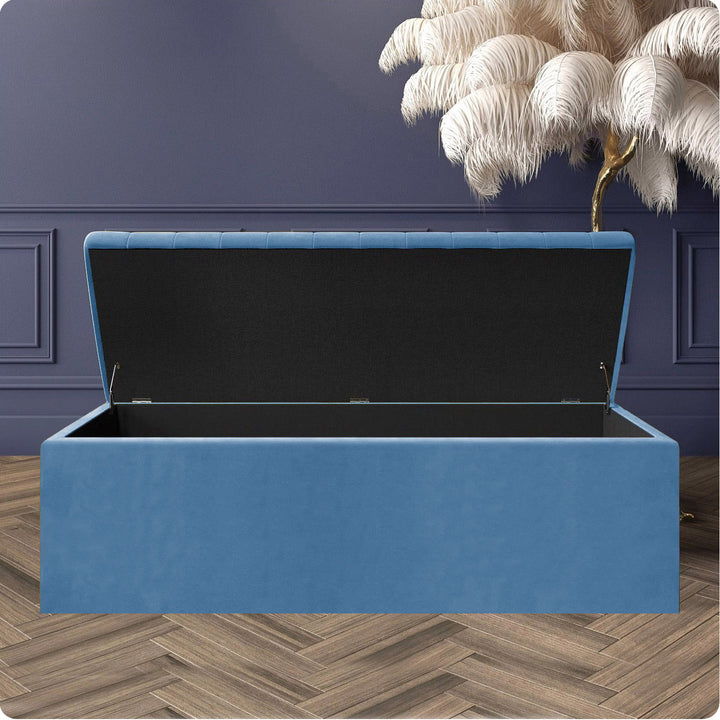 Safar Large Ottoman Storage Box - Upholstered Blanket Box