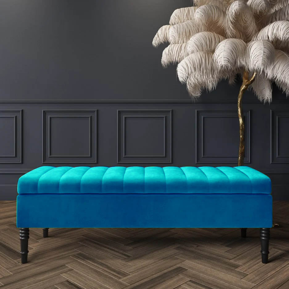 Safar Velvet Bench with Storage