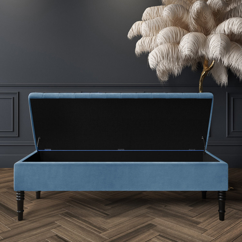 Safar Velvet Bench with Storage