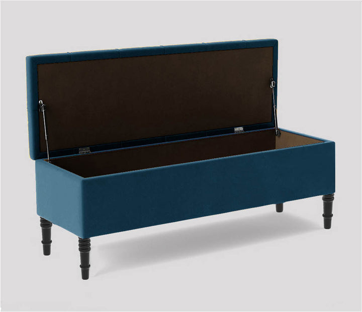 Swiss Chesterfield Upholstered Footstool
