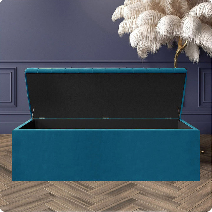 Safar Large Ottoman Storage Box - Upholstered Blanket Box