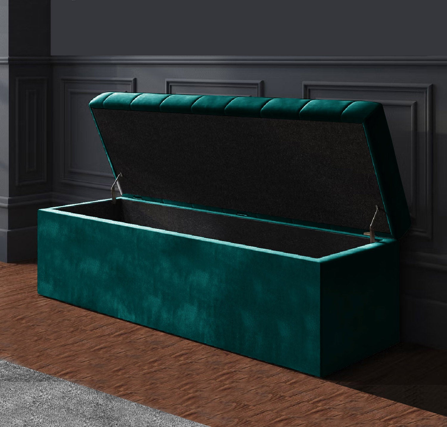 SD Plush Ottoman storage Box