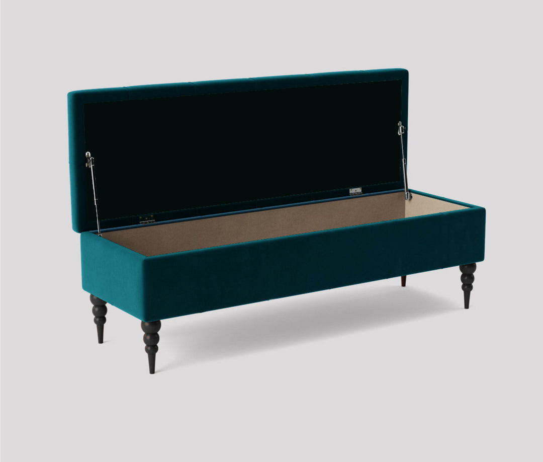 Safar Chesterfield Shoe Storage Bench with Legs