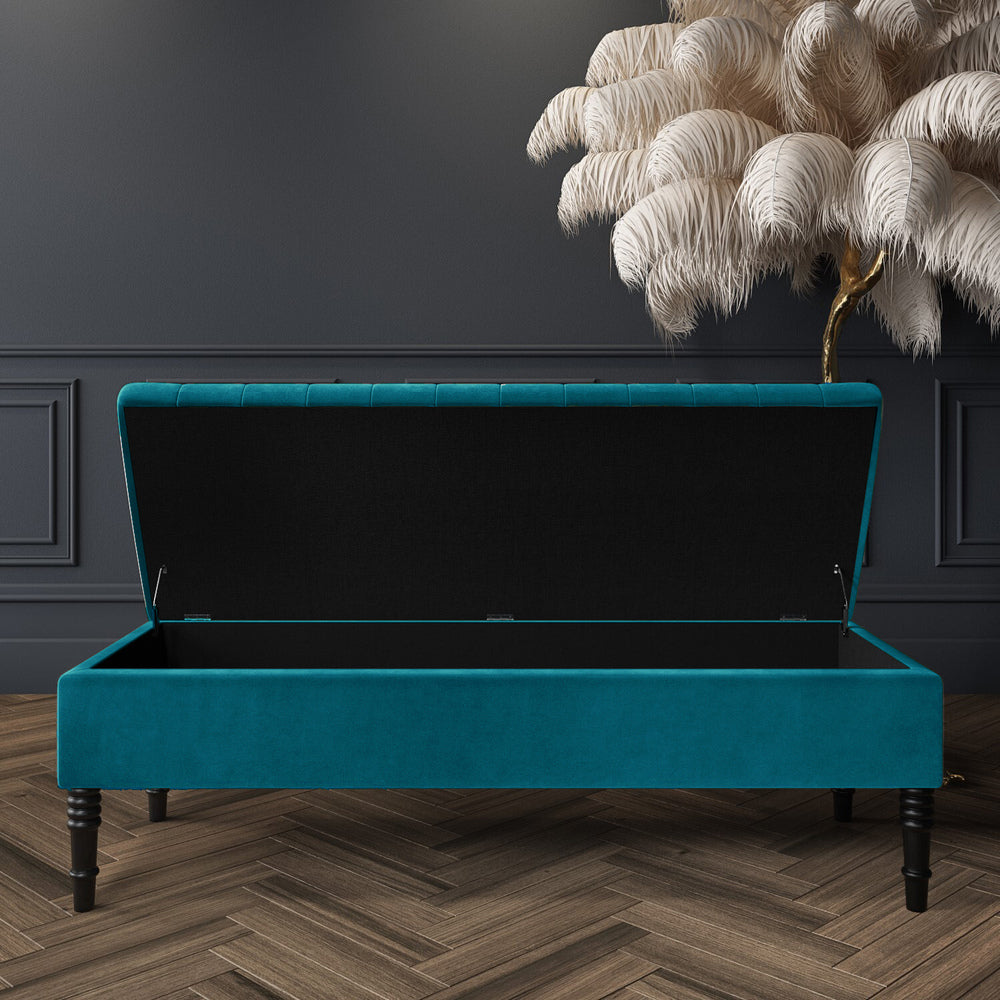 Safar Velvet Bench with Storage