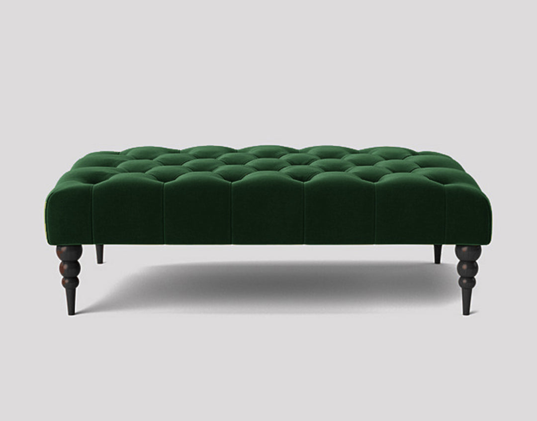 Alyana Rectangle Chesterfield Upholstered Footstool