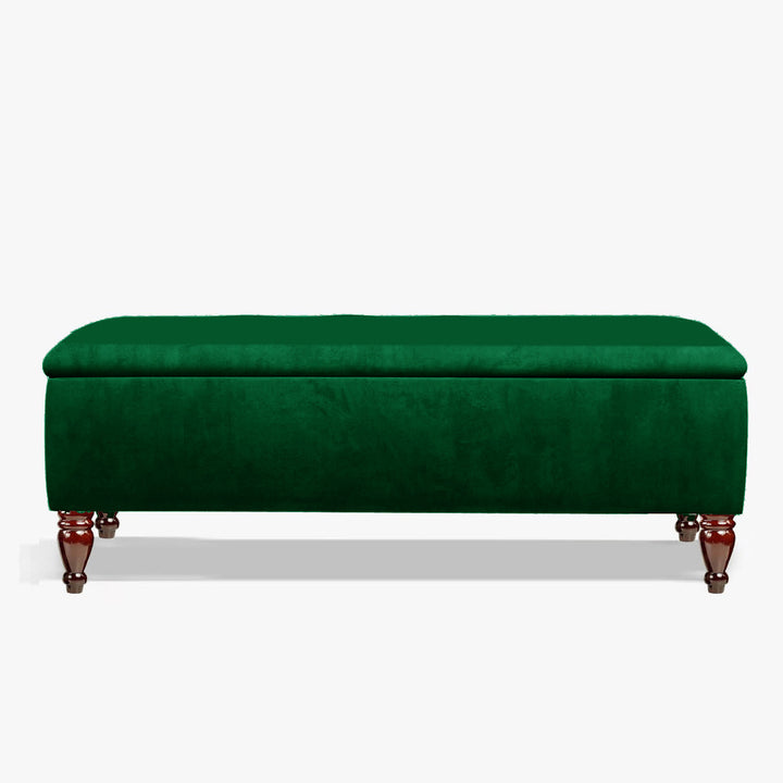 Forest green velvet storage bench, shoe changing bench with storage, velvet storage coffee table, rectangle footstool, Rectangle ottoman storage box, plain ottoman box