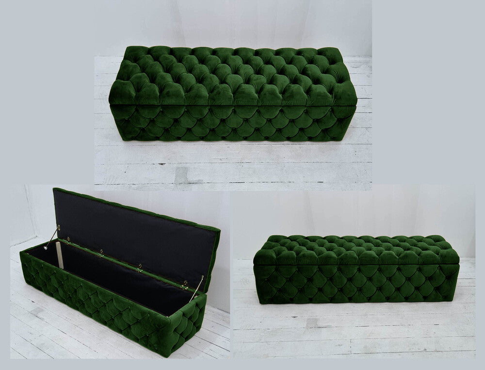 Lux Italian Large Ottoman Box - Blanket Box