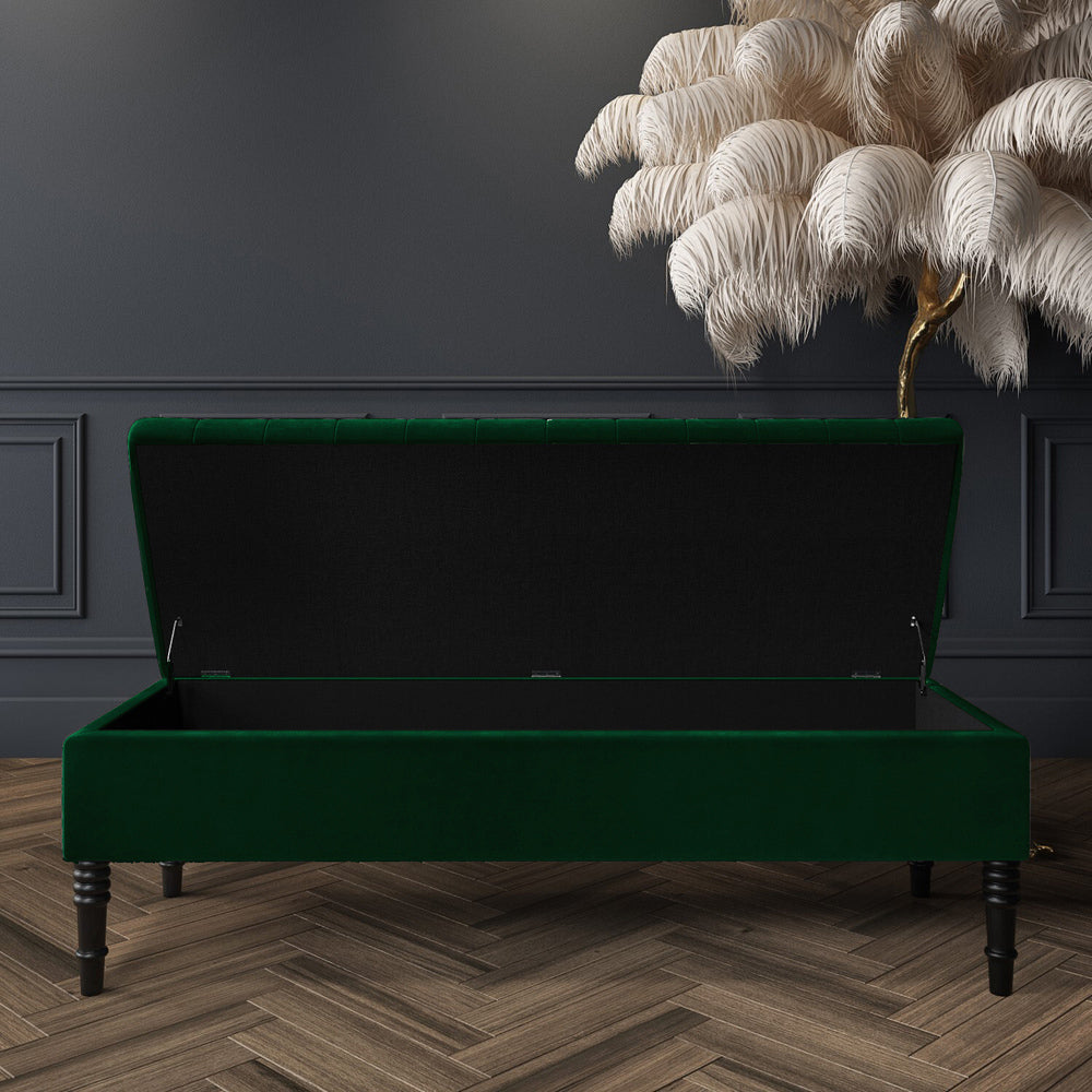 Safar Velvet Bench with Storage