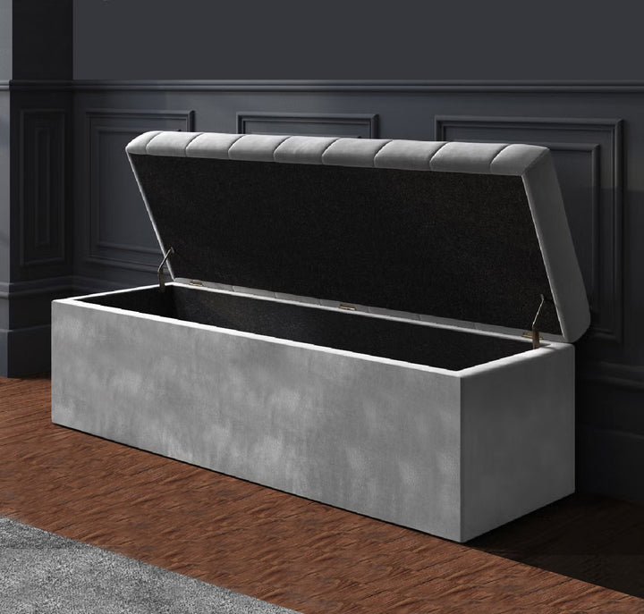 SD Plush Ottoman storage Box