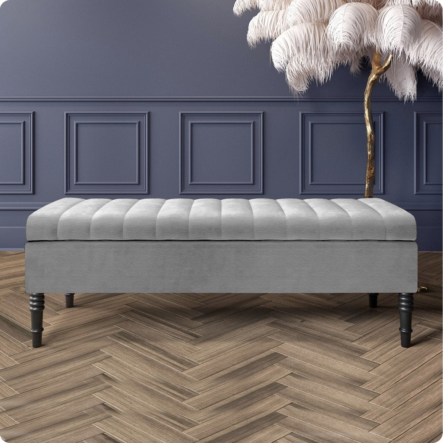 Safar Ottoman Storage Bench in Naples Fabric