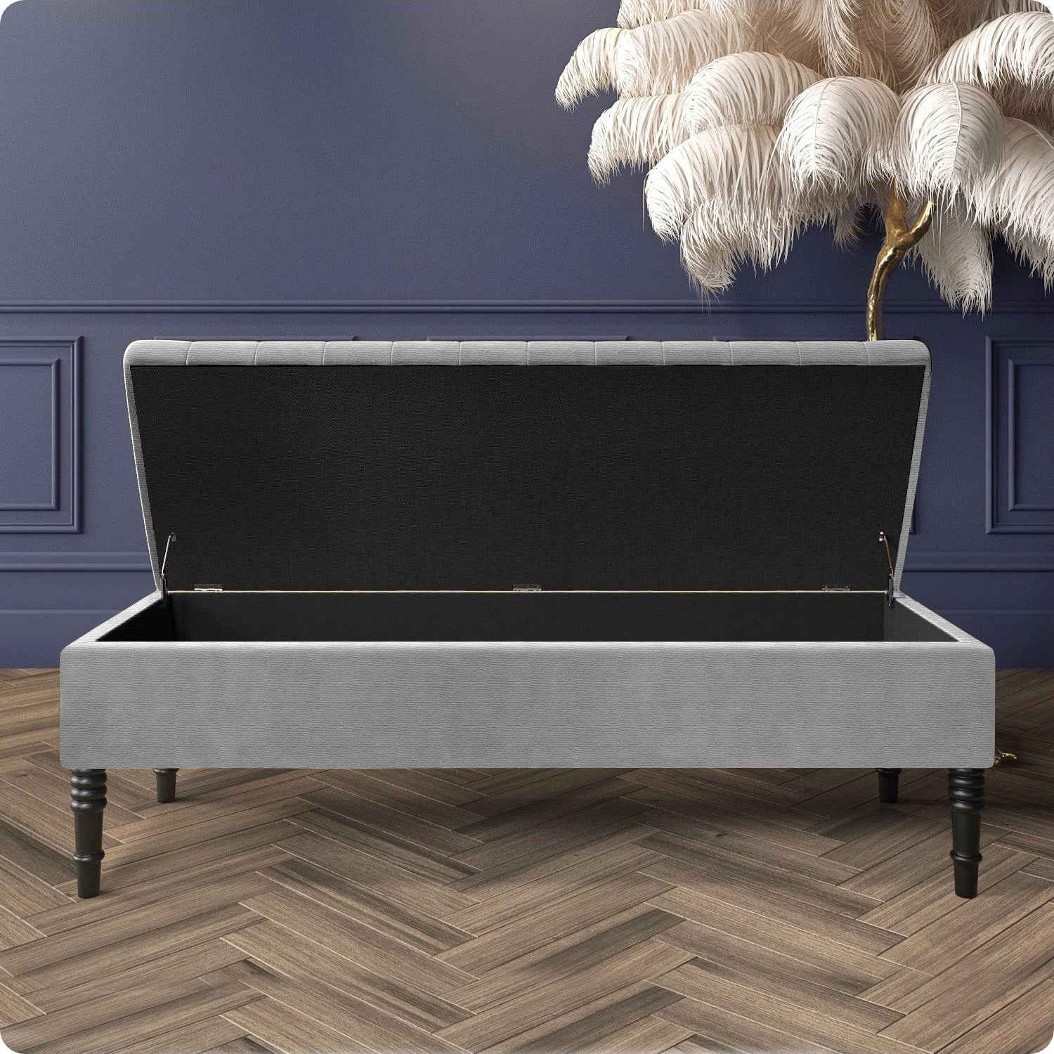 Safar Ottoman Storage Bench in Naples Fabric