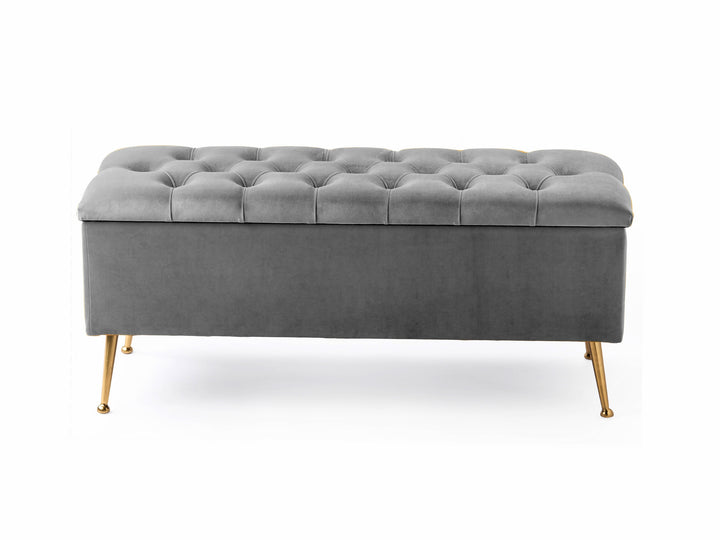 Amara Chesterfield Ottoman Storage Bench with Legs