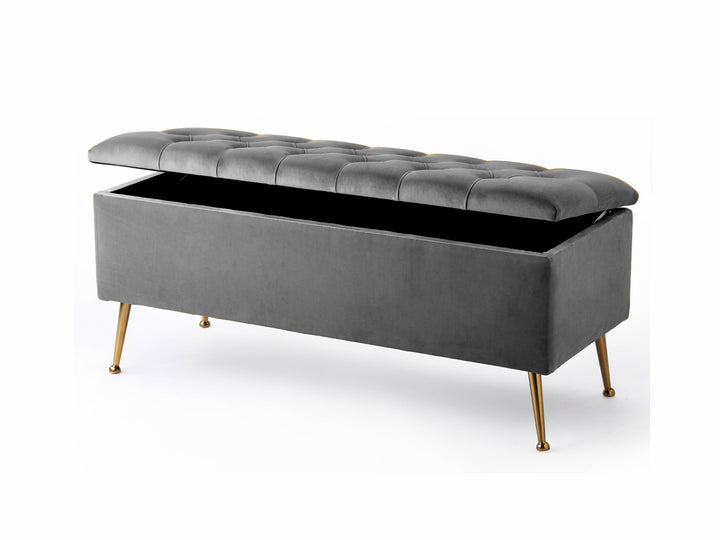 Amara Chesterfield Ottoman Storage Bench with Legs