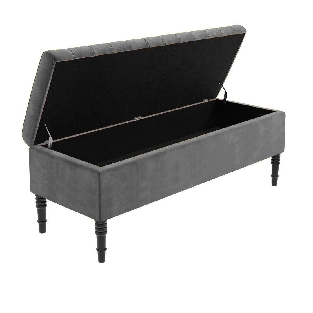 Paris Striped Ottoman Bench with storage