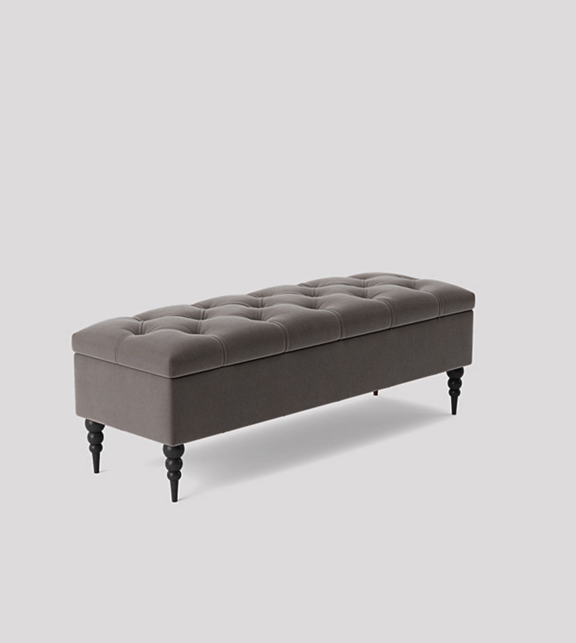 grey velvet bench with storage, grey plush ottoman storage bench, Chesterfield shoe bench, shoe bench with storage, plush velvet upholstered coffee table, rectanalge footstool with storage, ottoman footstool, velvet end of bed bench, window seating bench, entry hallway bench, emerald green plush velvet bench, tufted ottoman bench