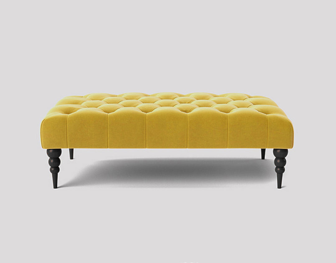 Alyana Rectangle Chesterfield Upholstered Footstool