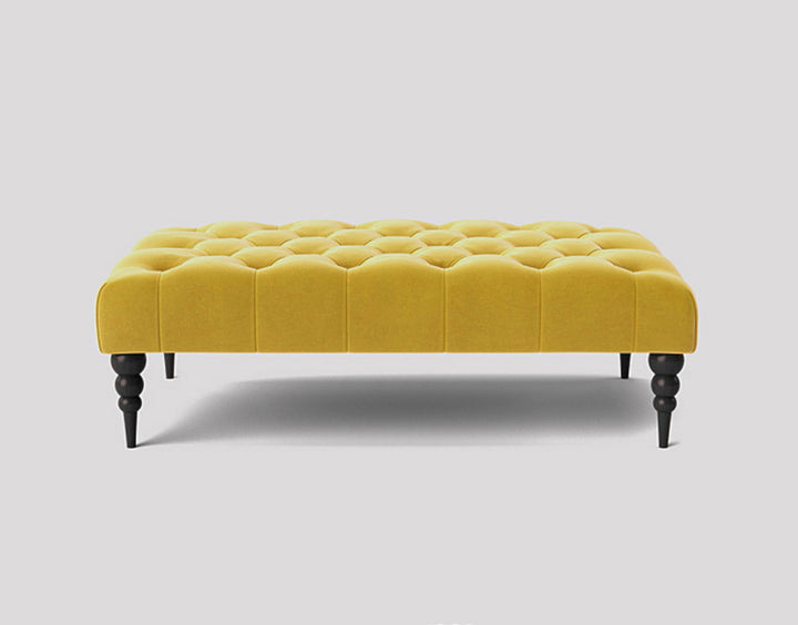 Alyana Rectangle Chesterfield Upholstered Footstool