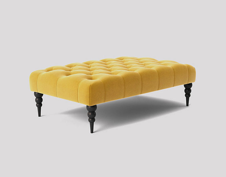 Alyana Rectangle Chesterfield Upholstered Footstool
