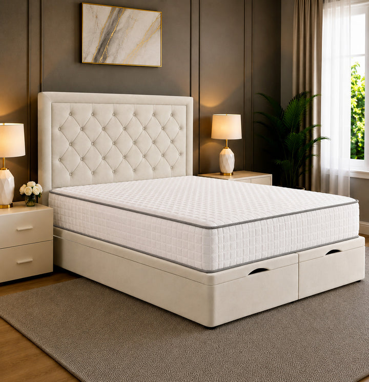 Milan Chesterfield Tufted Divan Storage Ottoman Bed Frame