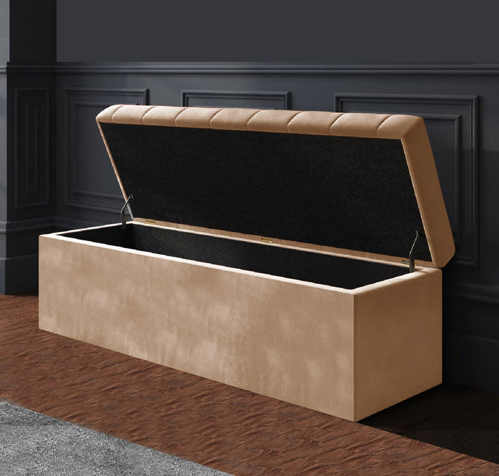 SD Plush Ottoman storage Box