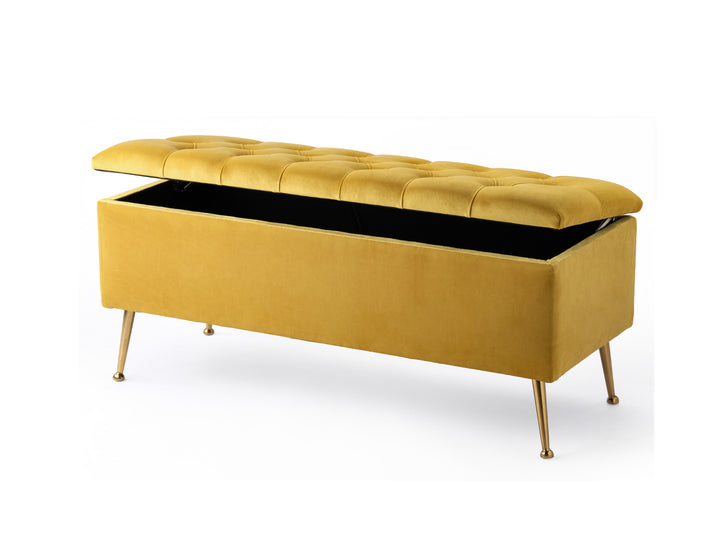 Amara Chesterfield Ottoman Storage Bench with Legs