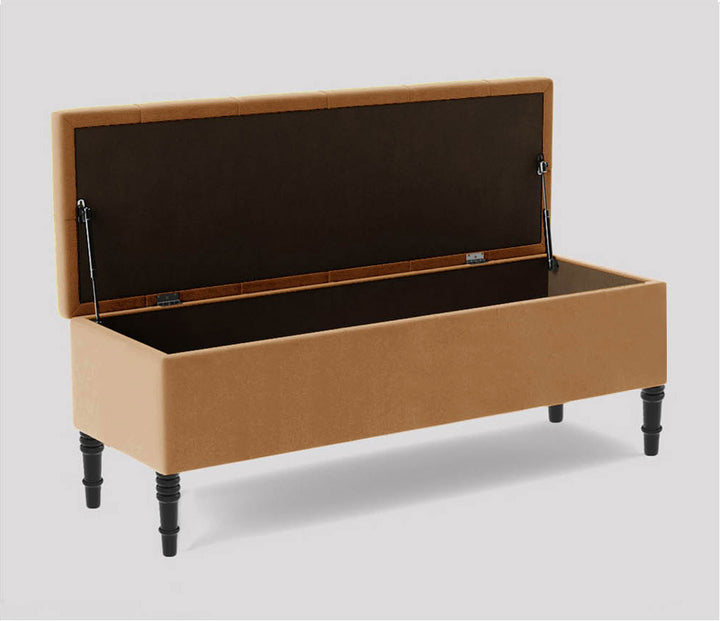Swiss Chesterfield Upholstered Footstool