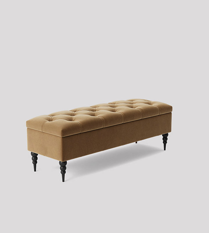 Safar Chesterfield Shoe Storage Bench with Legs