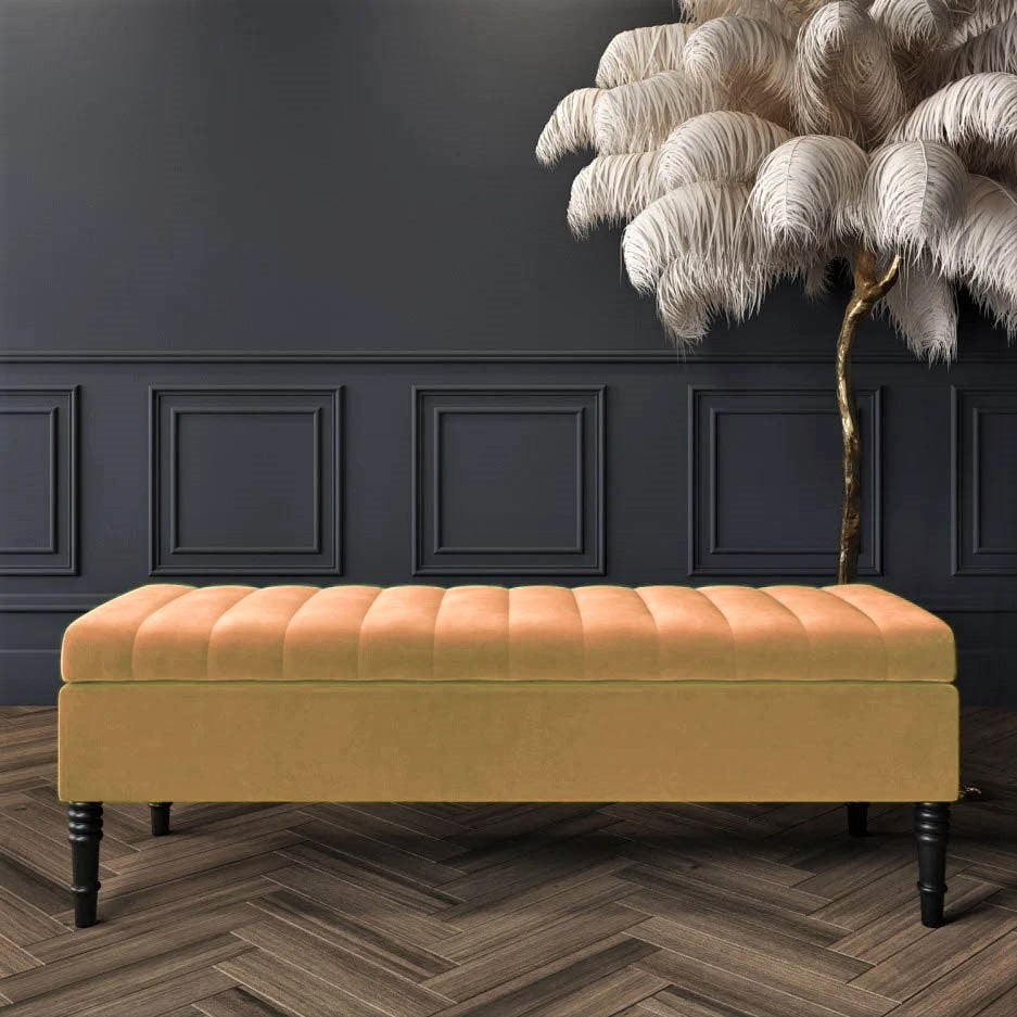 Safar Velvet Bench with Storage