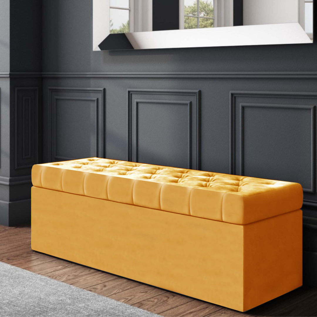 SD Plush Ottoman storage Box