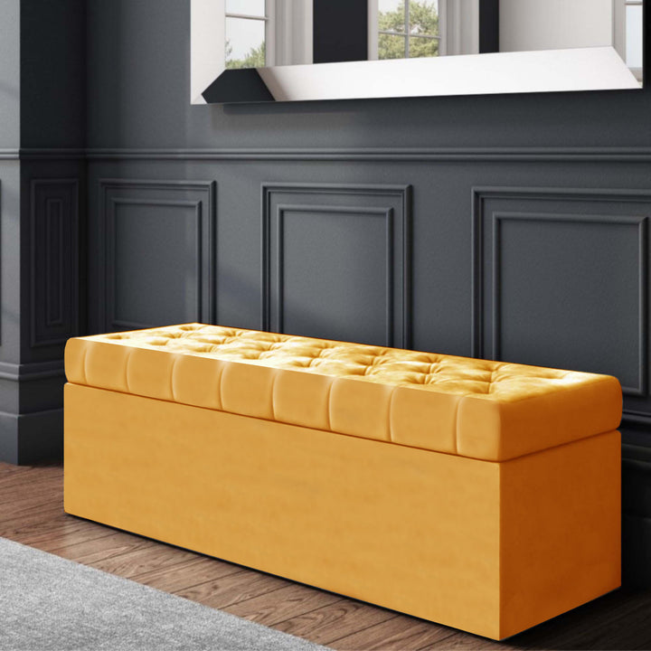 SD Plush Ottoman storage Box