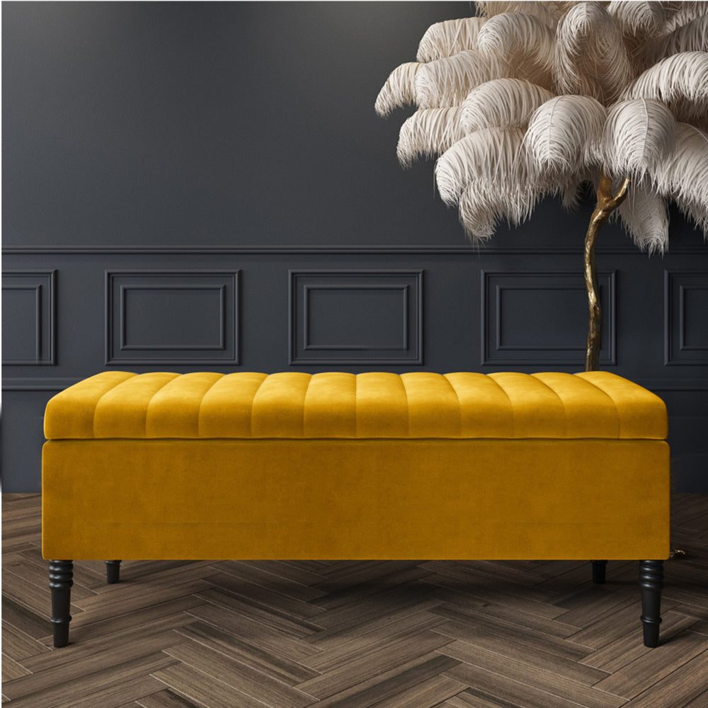 Bed Bench Yellow Upholstered Bench Paris Striped Ottoman Bench