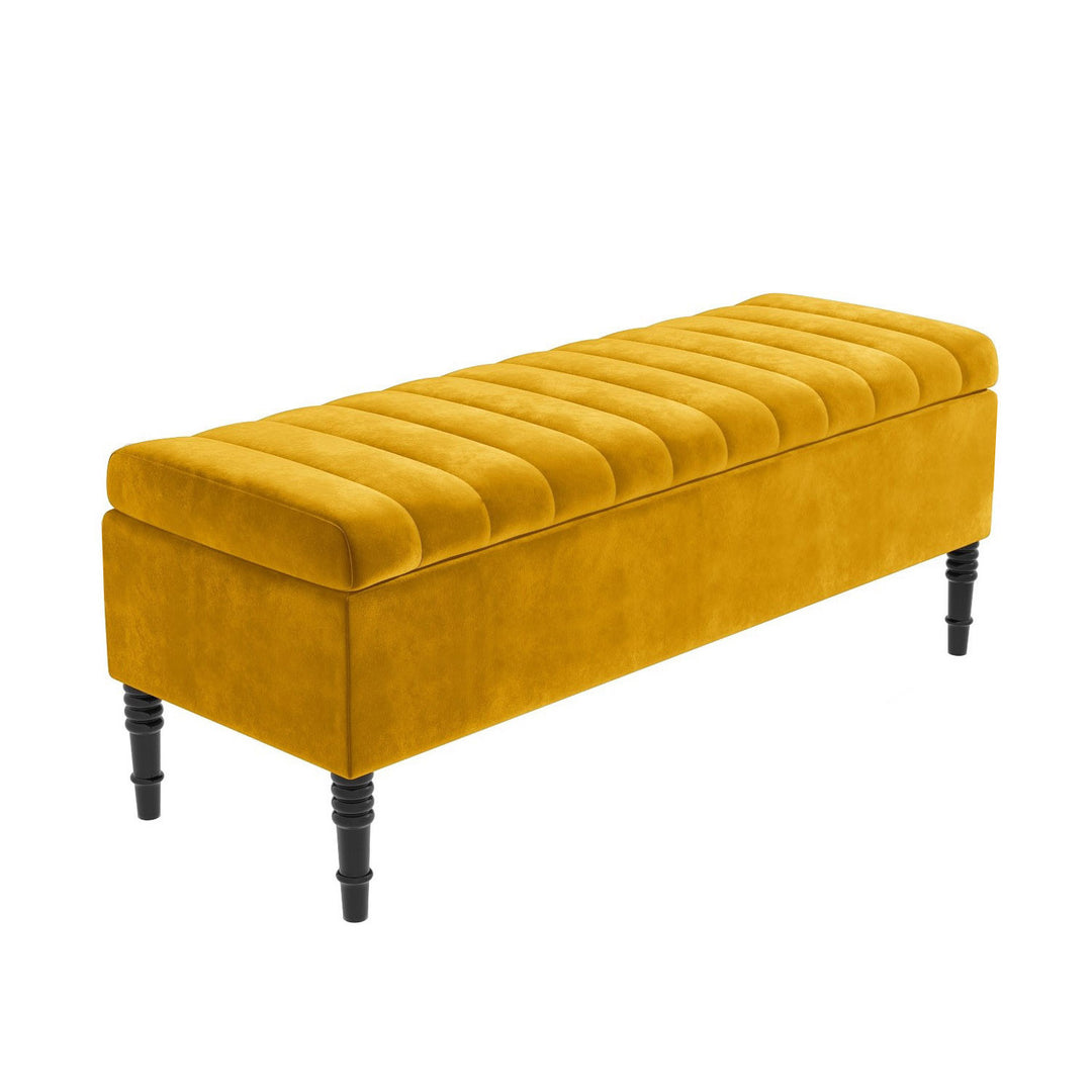 Paris Striped Ottoman Bench with storage