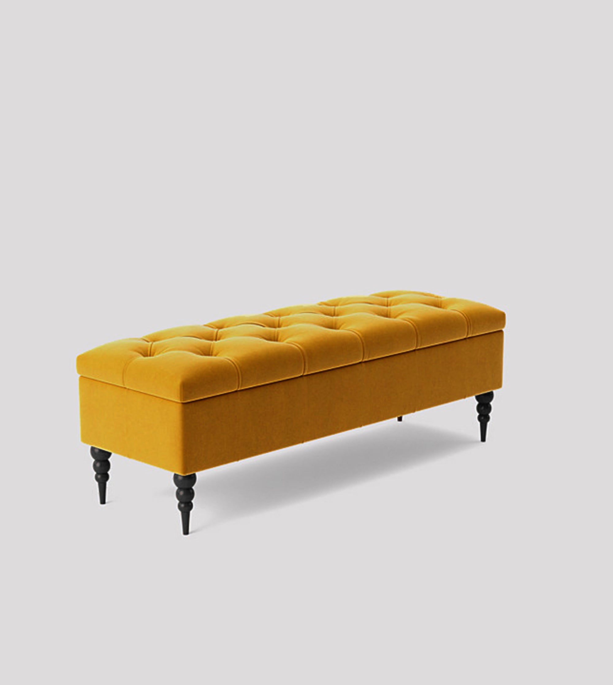 mustard gold plush velvet bench, Chesterfield shoe bench, shoe bench with storage, plush velvet upholstered coffee table, rectanalge footstool with storage, ottoman footstool, velvet end of bed bench, window seating bench, entry hallway bench, emerald green plush velvet bench, tufted ottoman bench