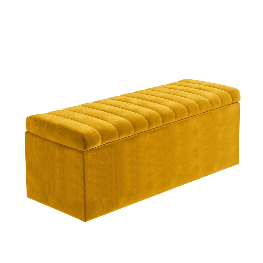Safar Large Ottoman Storage Box - Upholstered Blanket Box