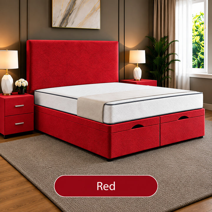 Hugo Divan Plain Ottoman Storage Bed Frame
