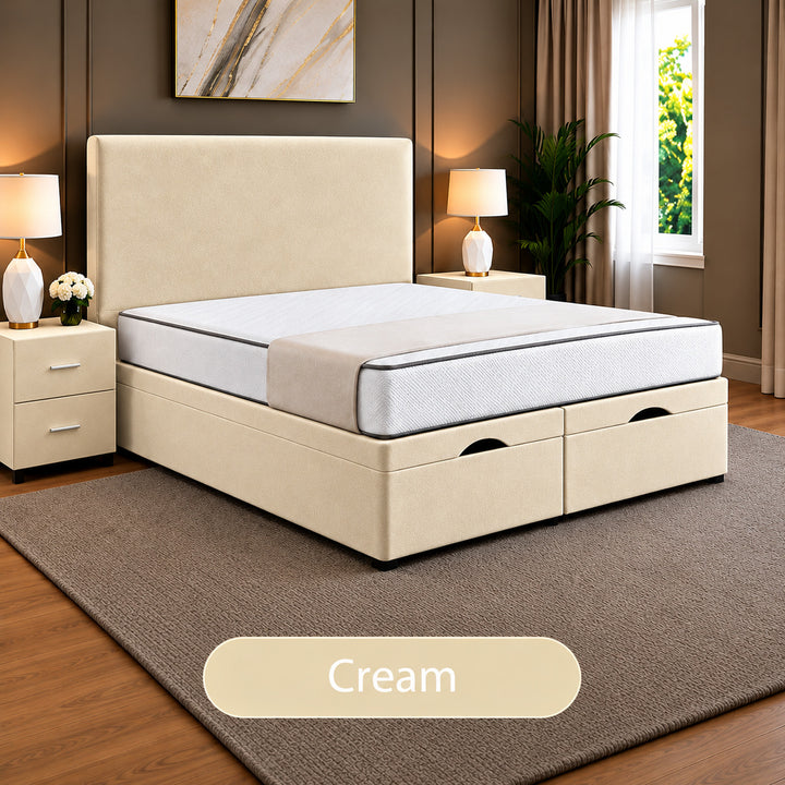 Hugo Divan Plain Ottoman Storage Bed Frame