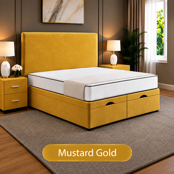 Hugo Divan Plain Ottoman Storage Bed Frame