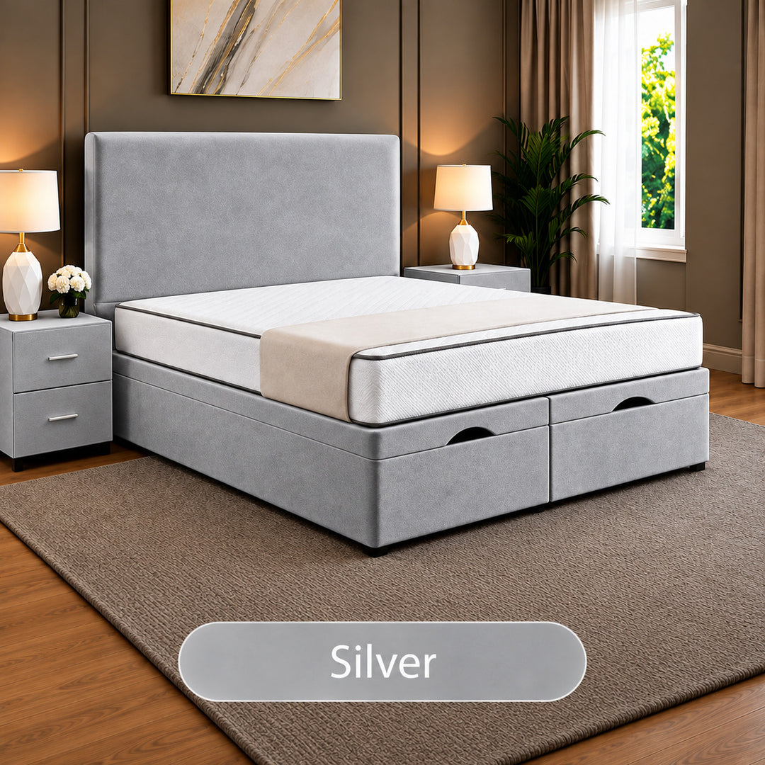 Hugo Divan Plain Ottoman Storage Bed Frame