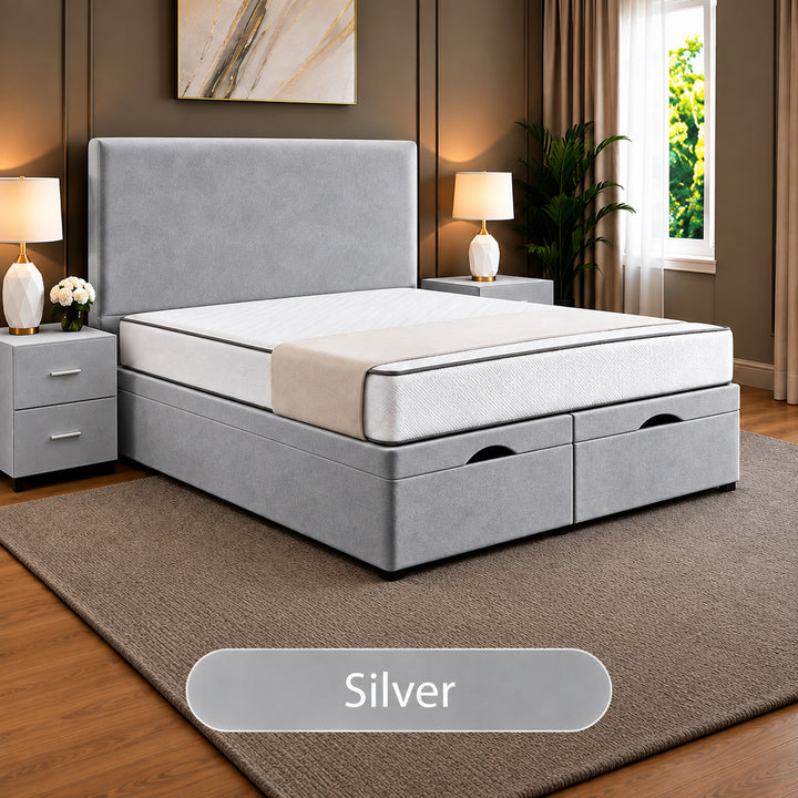 Hugo Divan Plain Ottoman Storage Bed Frame