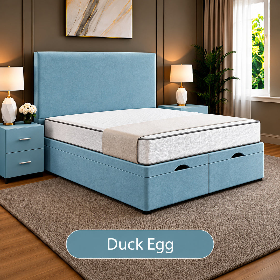 Hugo Divan Plain Ottoman Storage Bed Frame